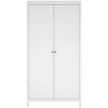 Kledingkast Madeira 2-deurs - wit - 199x102x58 cm - Leen Bakker