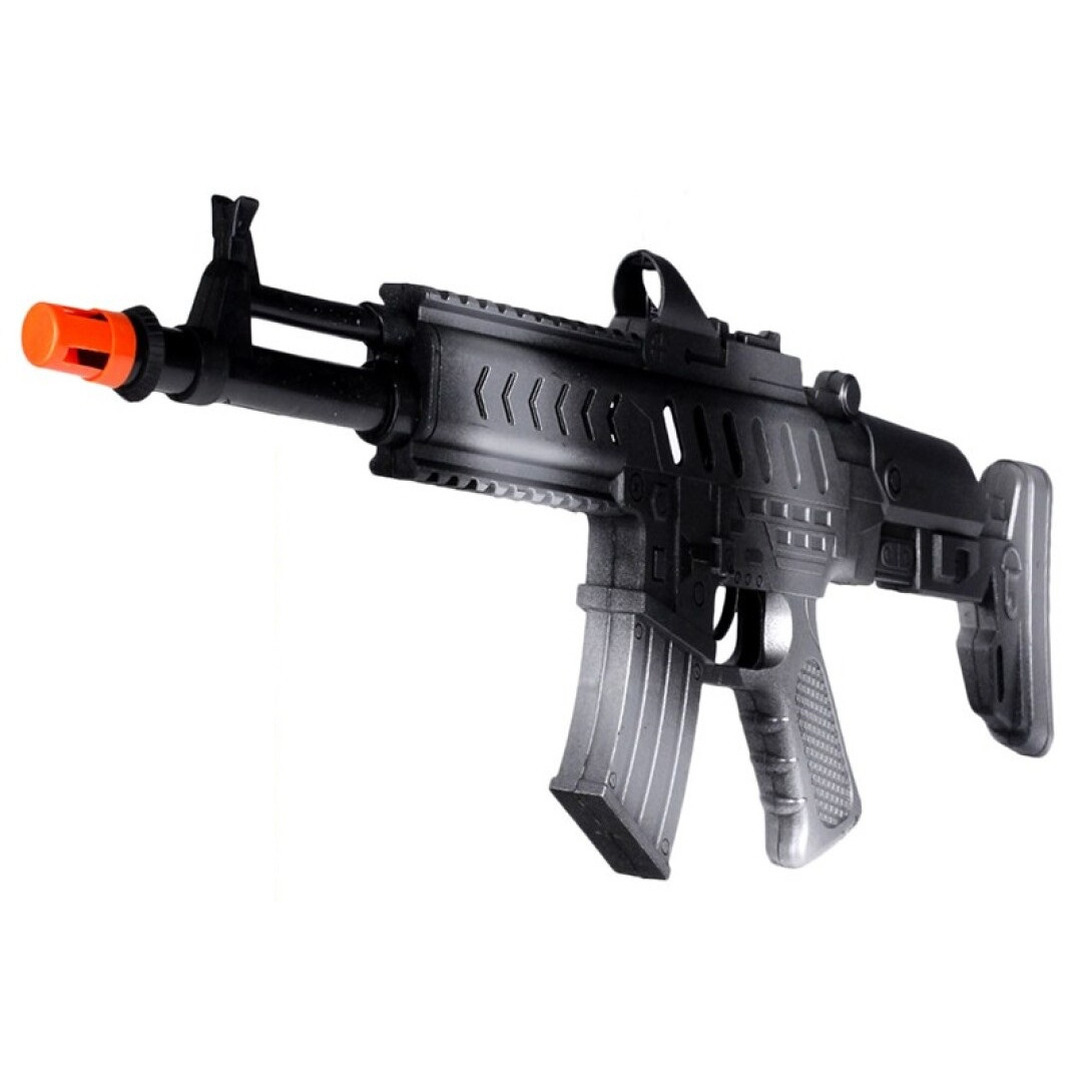 Kinder speelgoed verkleed wapen/machinegeweer soldaten/leger met geluid 50 cm -