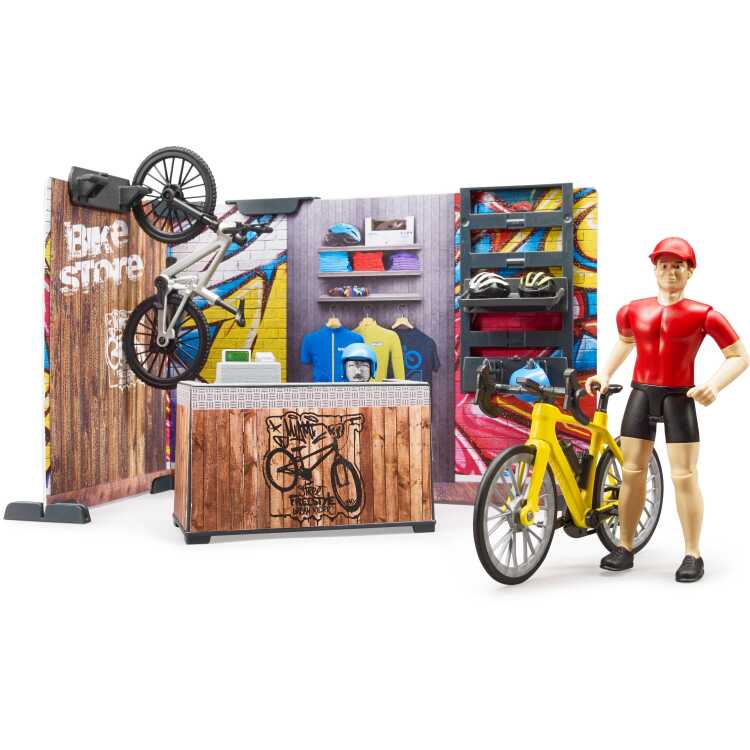 bruder bworld Fietsenwinkel speelfiguur 63120