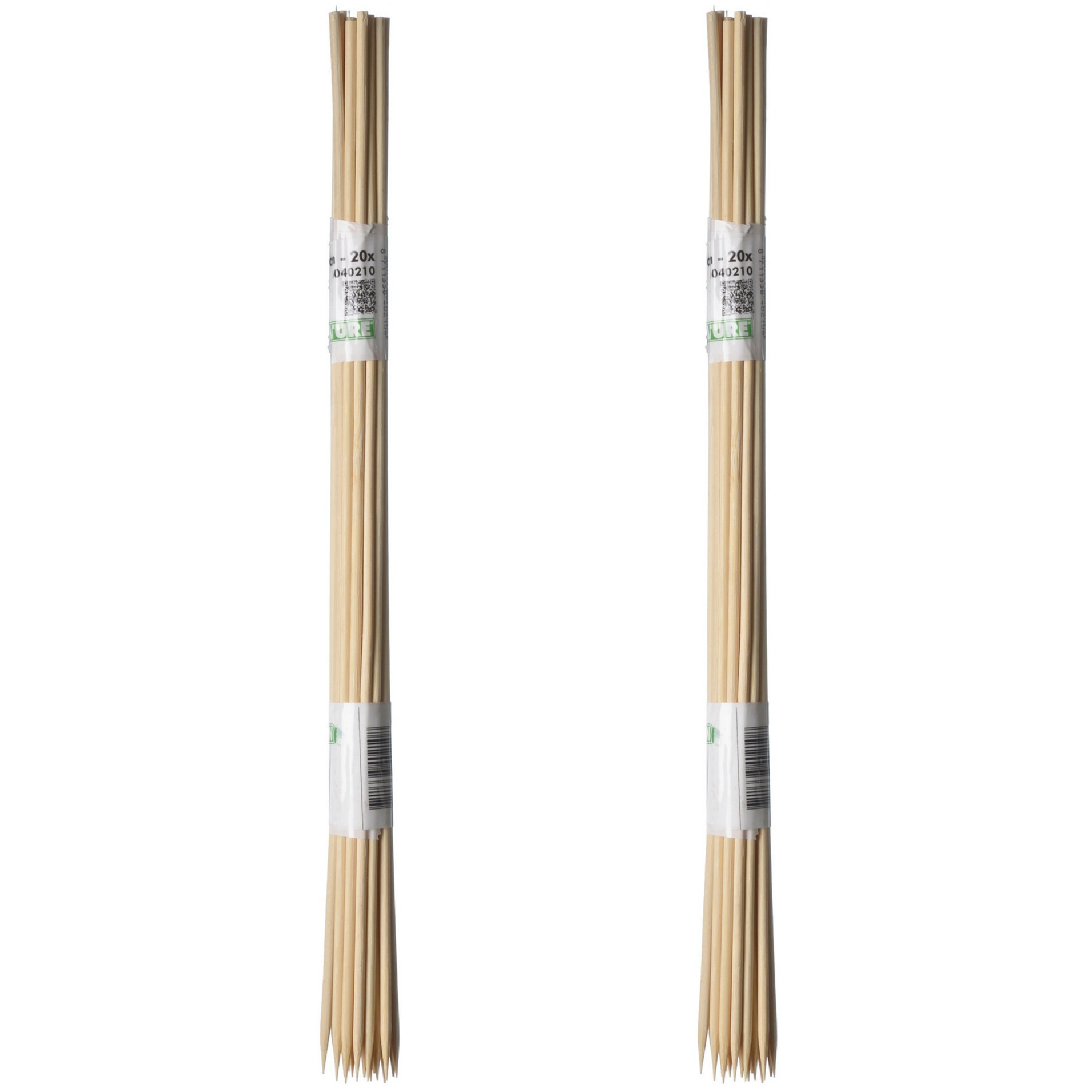 100x stuks splitbamboe / bamboestokjes 30 cm - plantensteun / tonkinstokken -