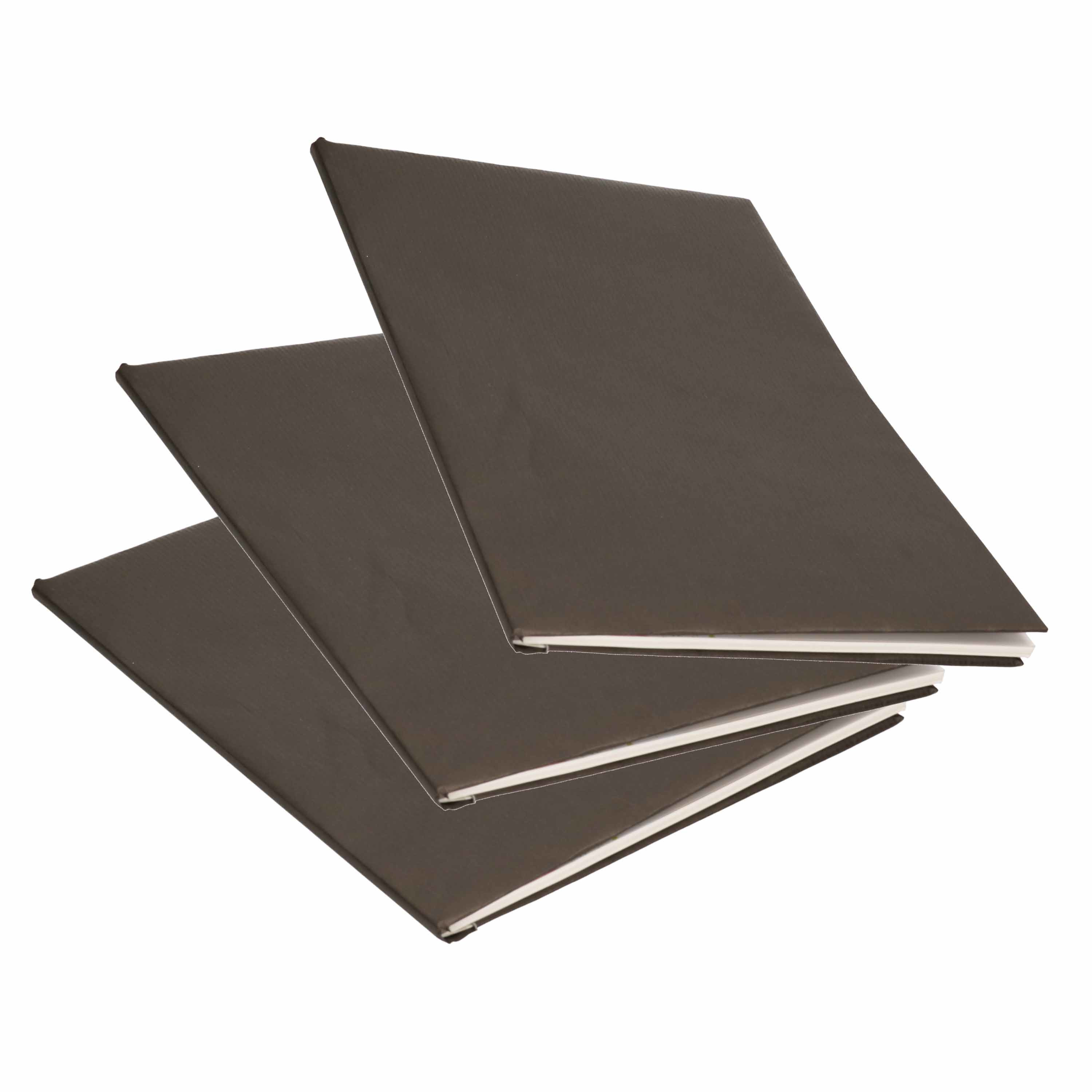 3x Rollen kraft kaftpapier zwart 200 x 70 cm -