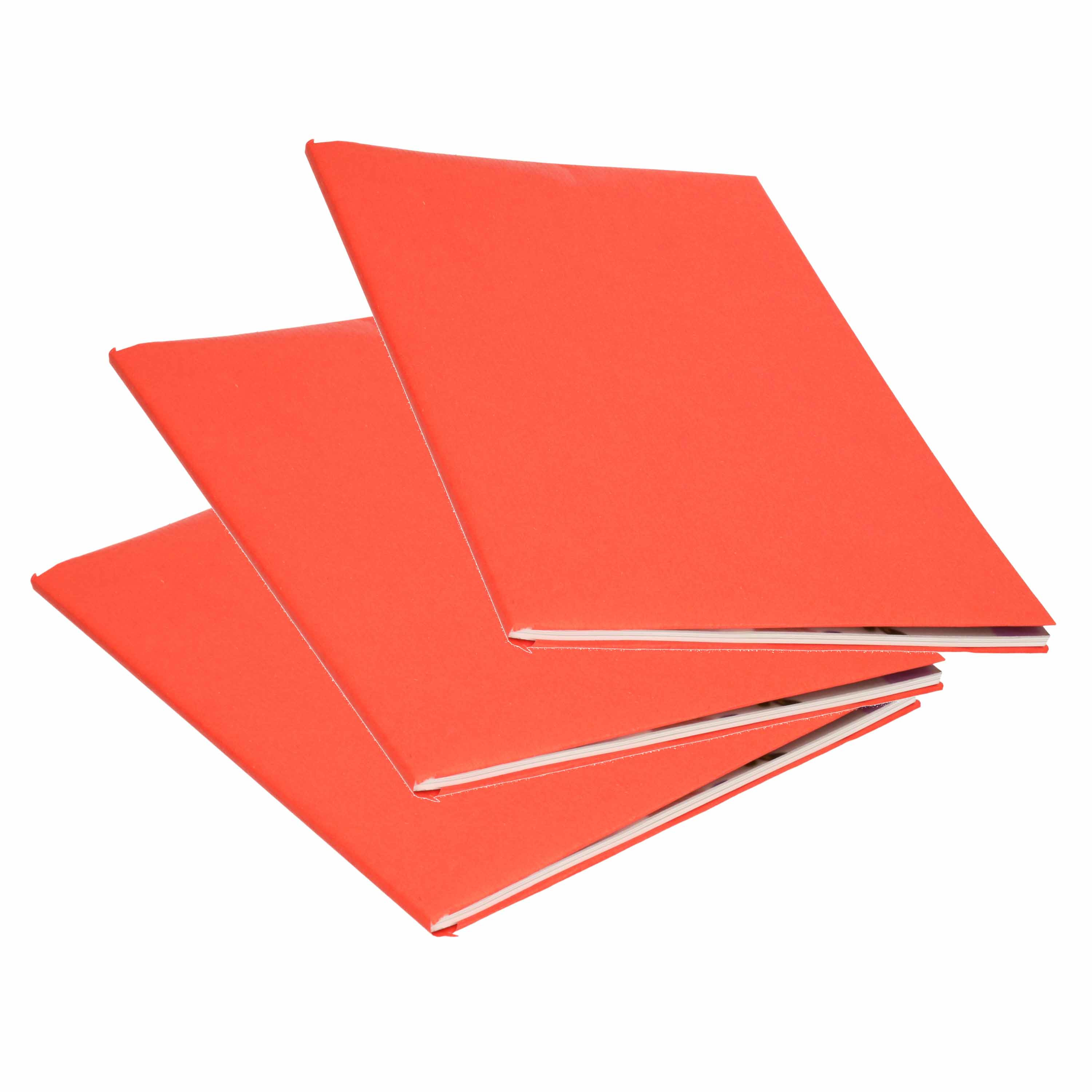 Bellatio decorations Kaftpapier - 3x - rood - unikleur - 200x70 cm - boeken -