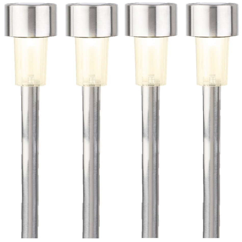 Lumineo Solar tuinlampen - 22x stuks - prikspots op zonne-energie - 24 cm - Prikspots tuinverlichtin -