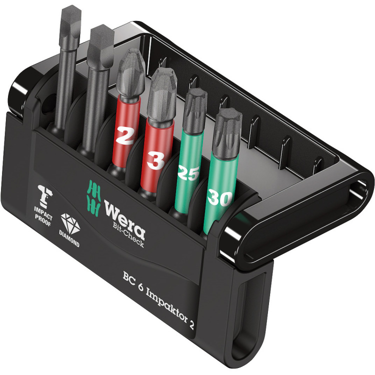 Wera Bit-Check 6 Impaktor 2 bitset 6-delig