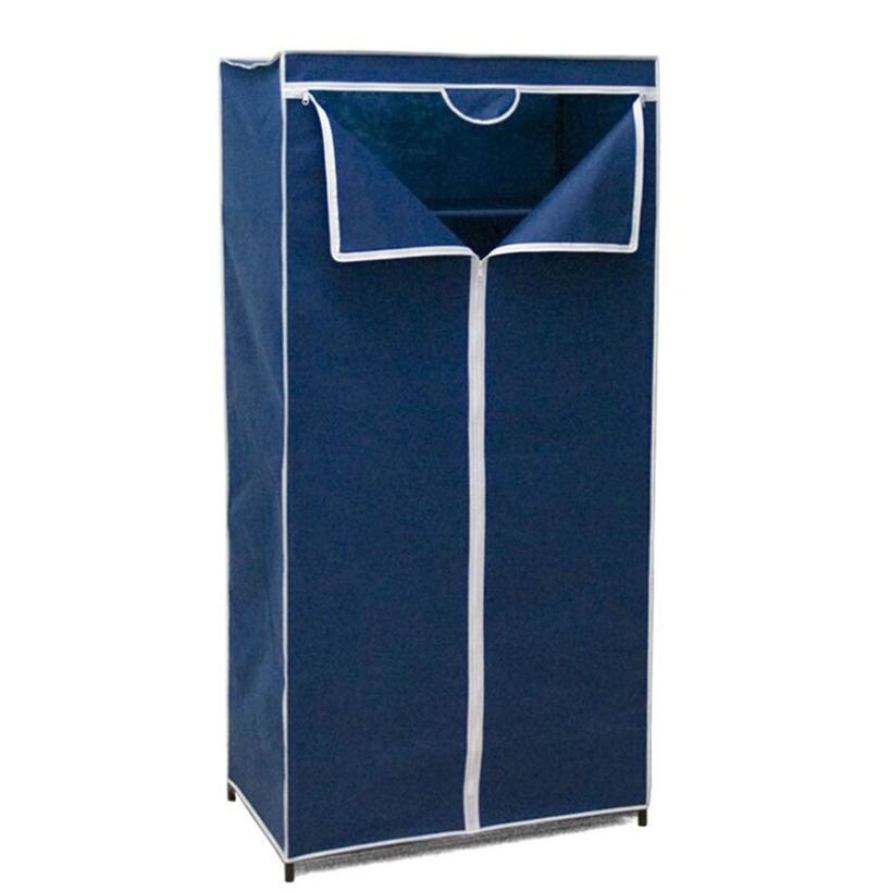 Mobiele opvouwbare kledingkast blauw 75 x 46 x 160 cm -