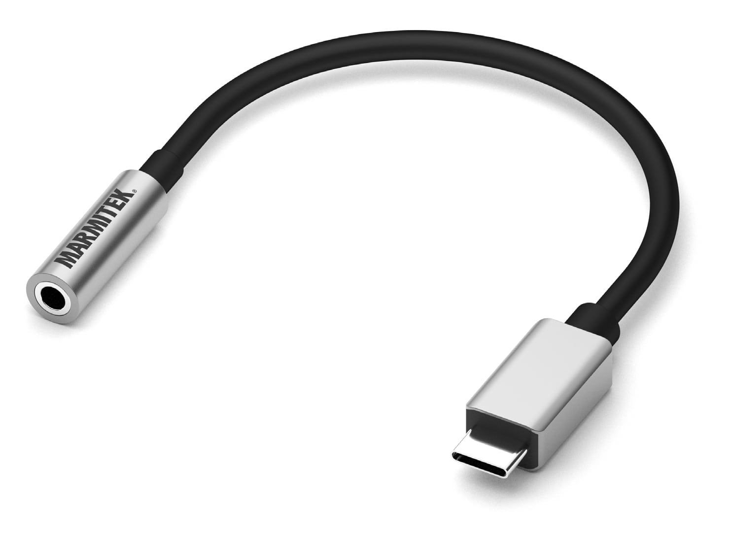 Marmitek Adapter USB type C naar Audio 3,5 mm jack female USB Hub Zwart
