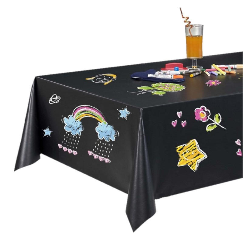 Tafelzeil/tafelkleed krijtzeil/schoolbord 140 x 180 cm -