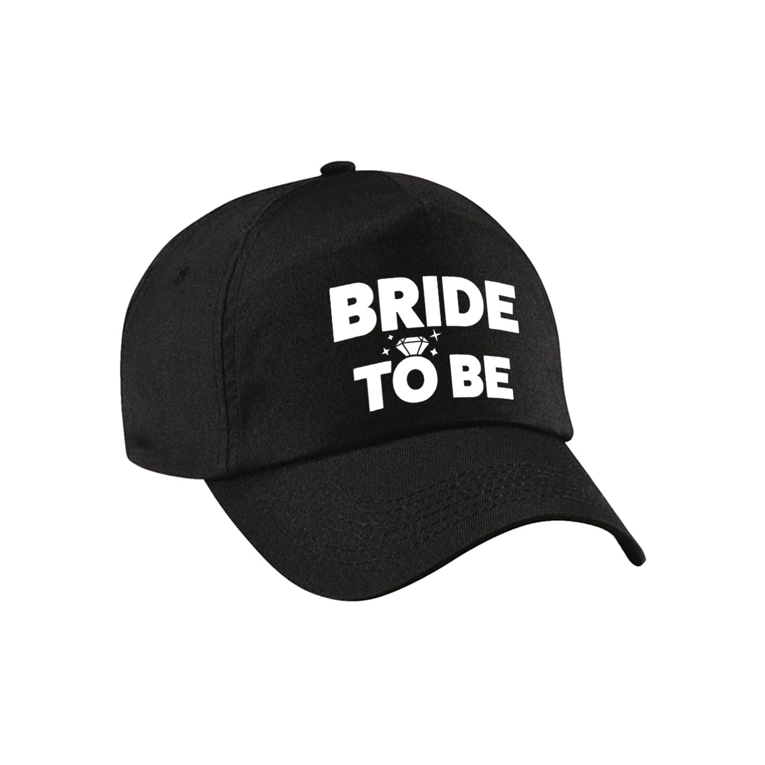 1x Zwart vrijgezellenfeest petje Bride To Be dames -