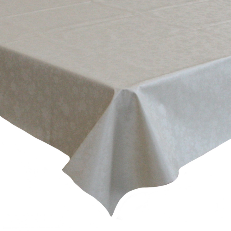 Tafelzeil/tafelkleed creme met bloemen motief 140 x 180 cm -