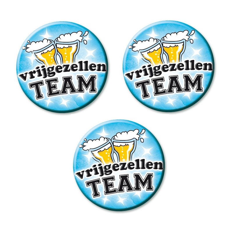 Pakket van 10x stuks blauwe vrijgezellenfeest buttons voor heren -