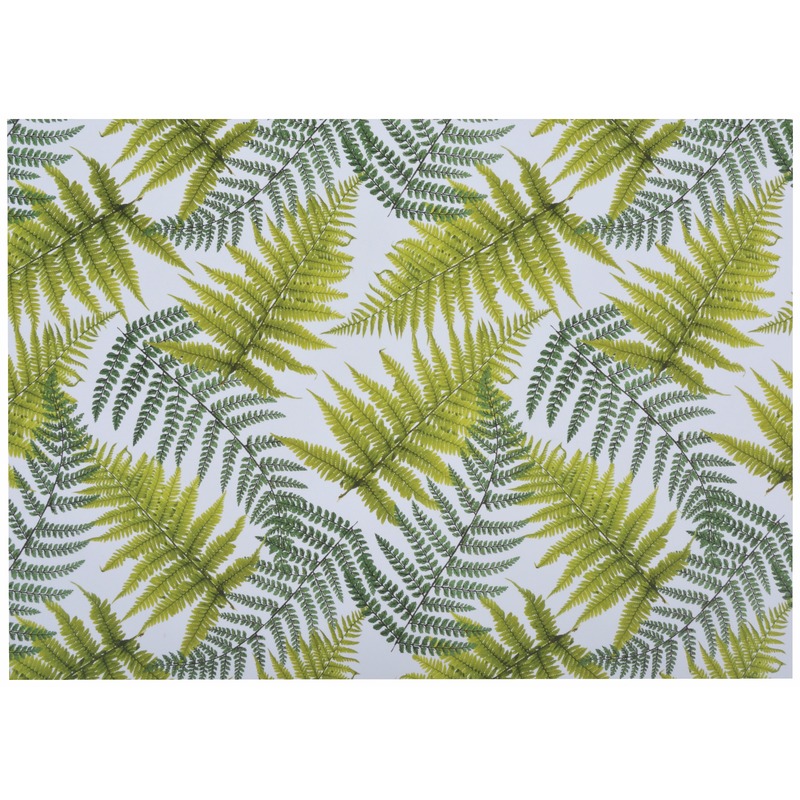 Papieren placemats Varenblad/jungle thema 20x stuks -