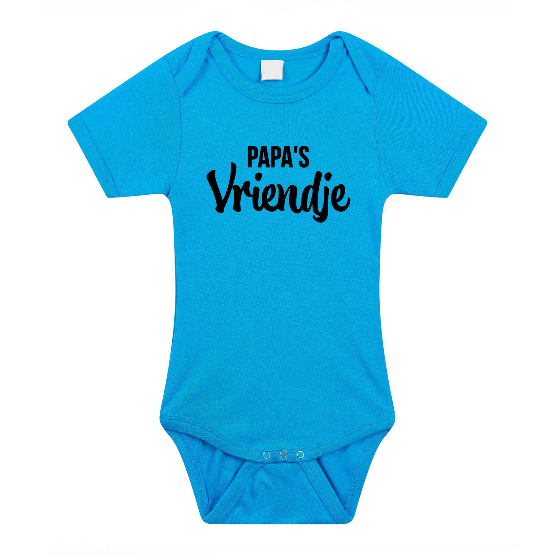 Papas vriendje cadeau baby rompertje blauw jongens 56 (1-2 maanden) -