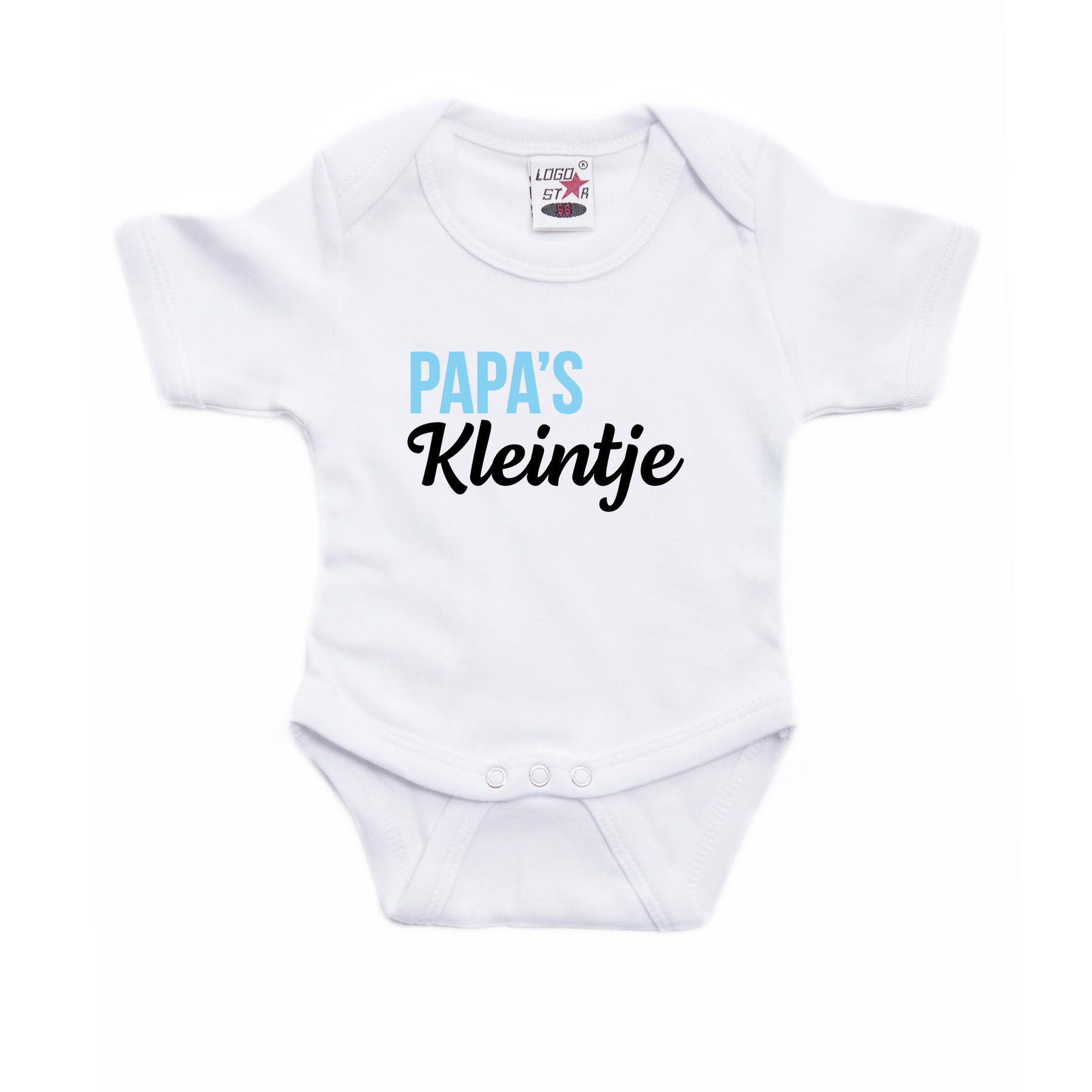 Papas kleintje cadeau baby rompertje wit jongen/meisje 56 (1-2 maanden) -