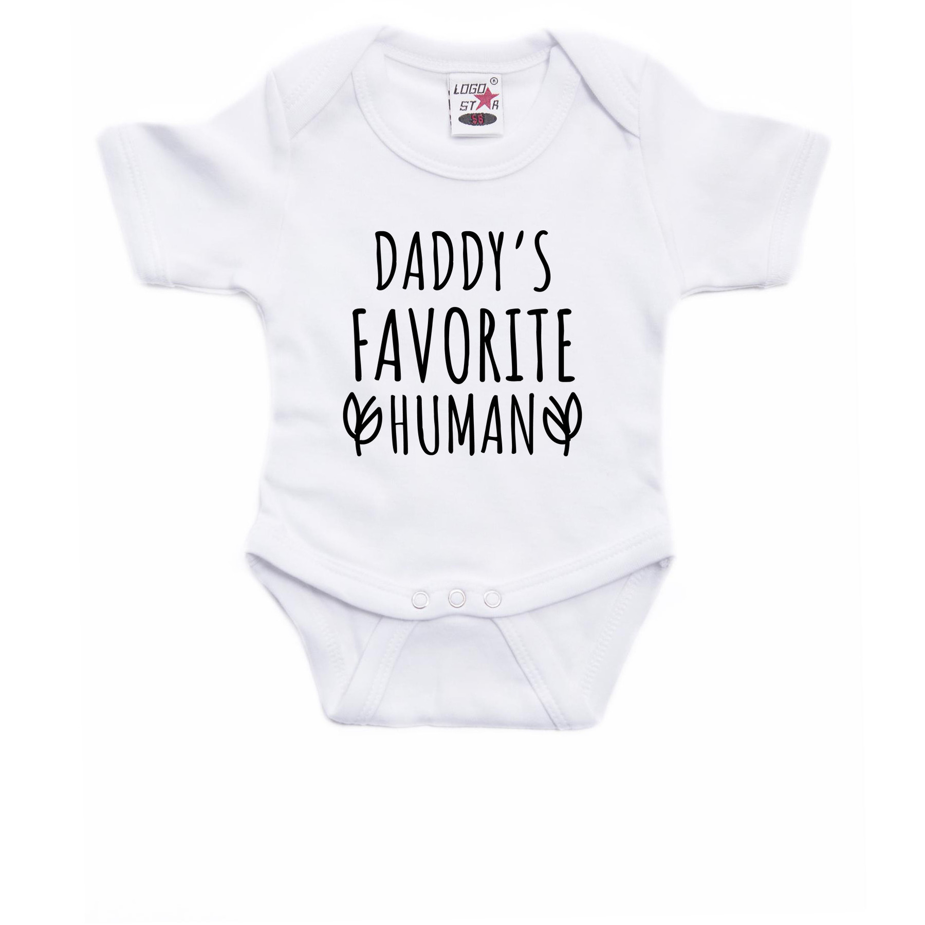 Daddys favourite human cadeau baby rompertje wit jongen/meisje 92 (18-24 maanden) -