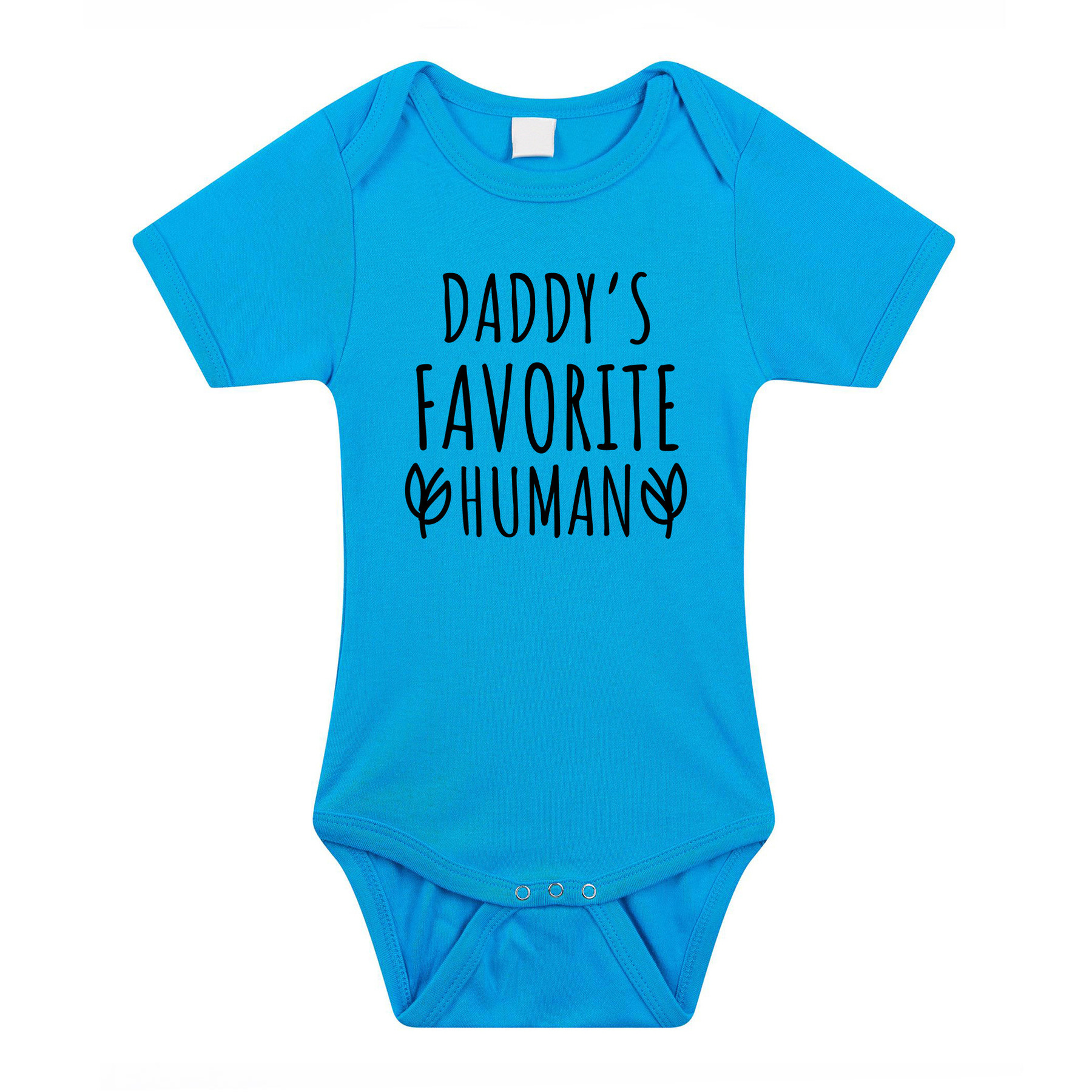 Daddys favourite human cadeau baby rompertje blauw jongens 80 (9-12 maanden) -