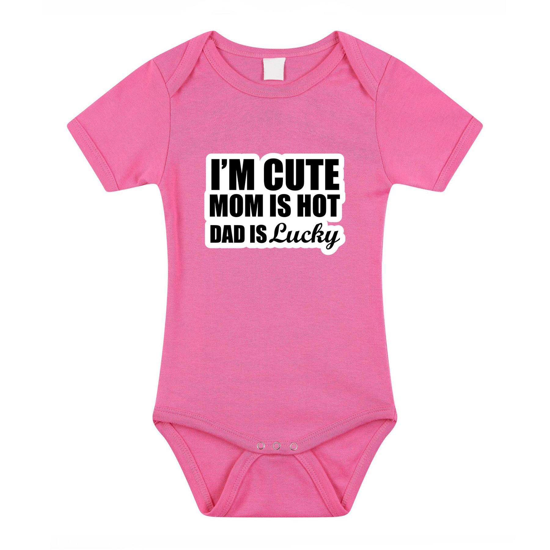 Cute hot lucky cadeau baby rompertje roze meisjes 68 (4-6 maanden) -