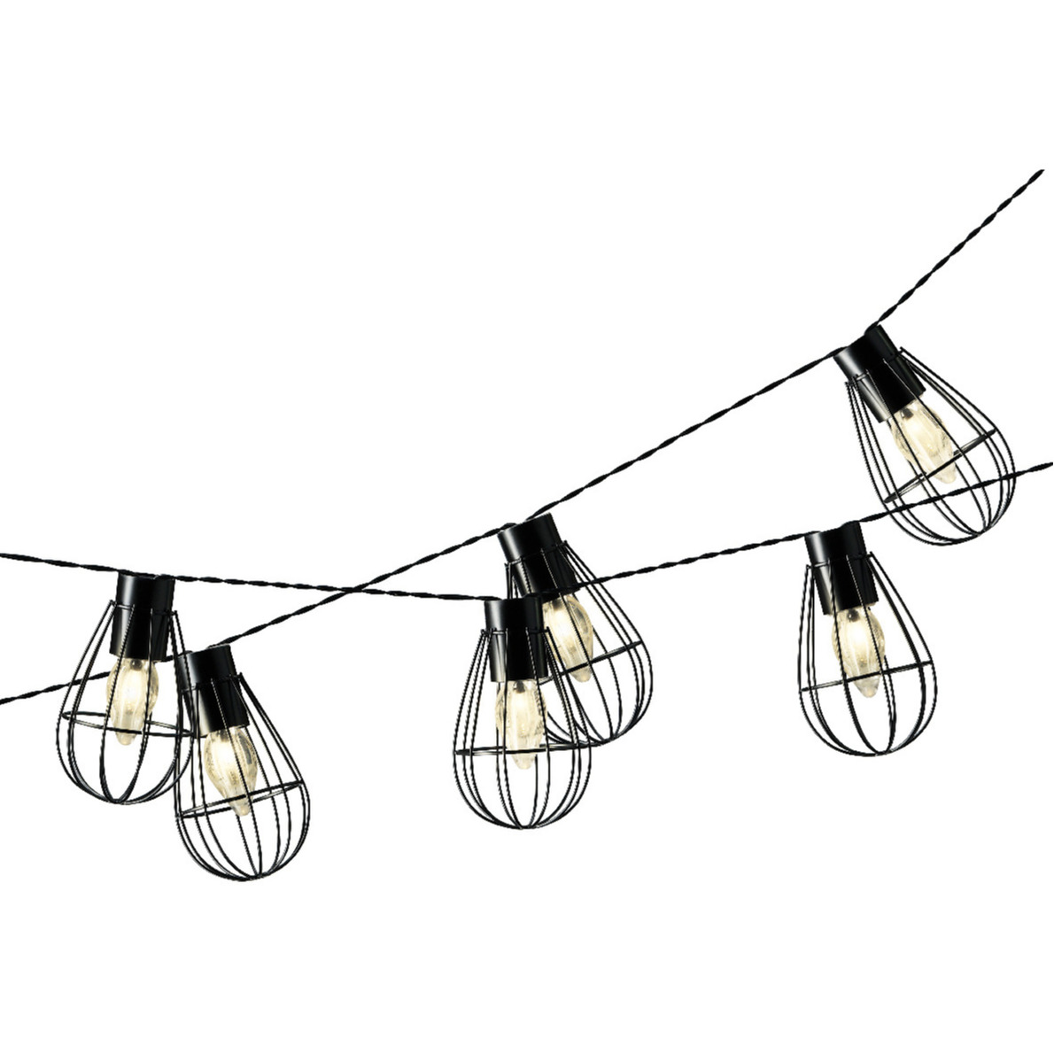 2x stuks ijzeren solar tuinverlichting lichtsnoer 8 lampjes 350 cm -