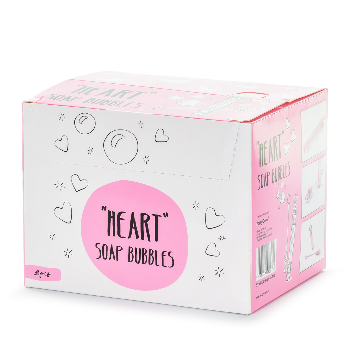 Roze bruiloft bellenblaas met hartje 96x -
