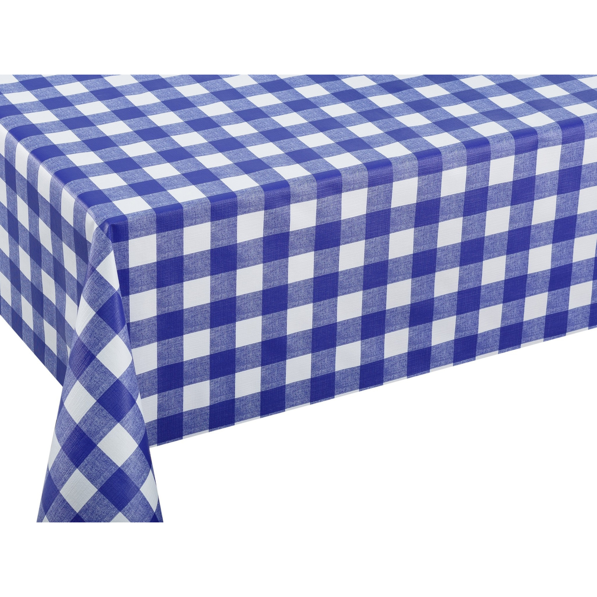 Tafelzeil/tafelkleed blauwe ruit/boerenruit 140 x 180 cm -