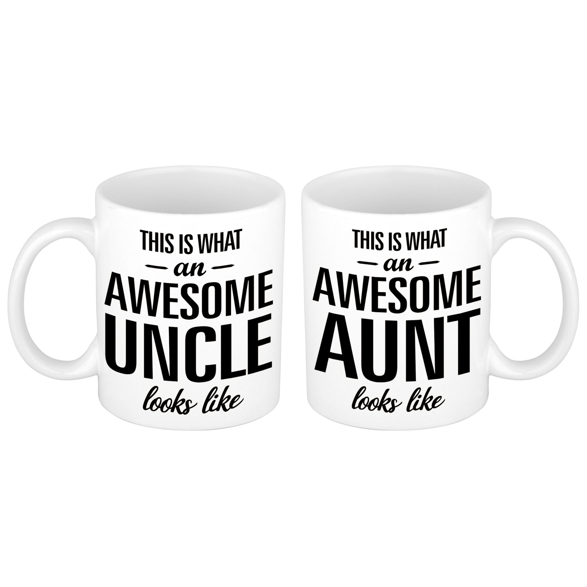 Awesome Aunt en Uncle looks like mok - Cadeau beker set voor Oom en Tante -