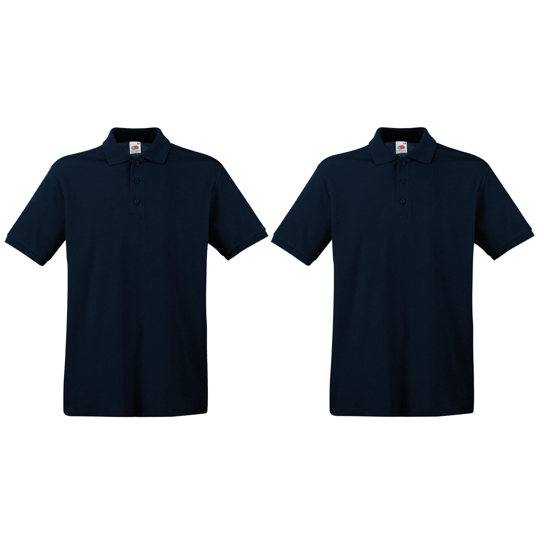 2-Pack maat 2XL donkerblauw poloshirt premium van katoen voor heren -
