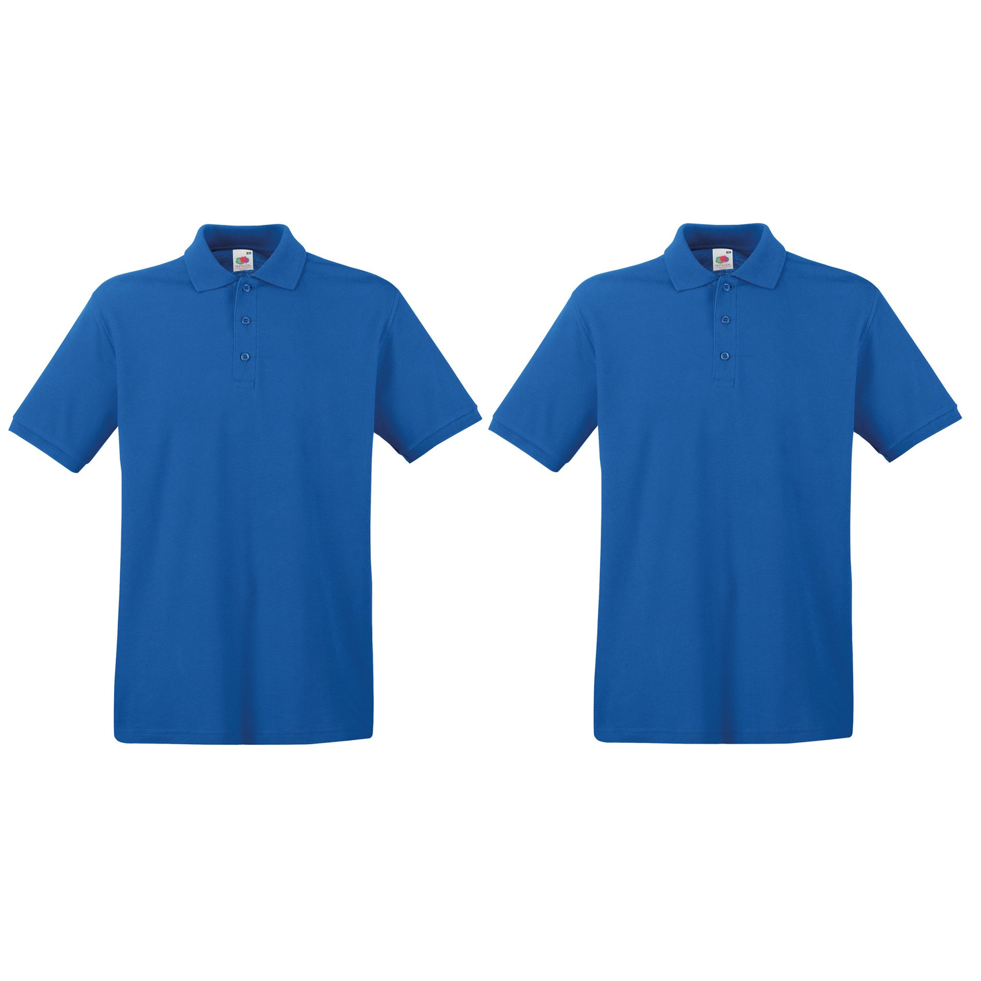 2-Pack maat 2XL blauw poloshirt premium van katoen voor heren -