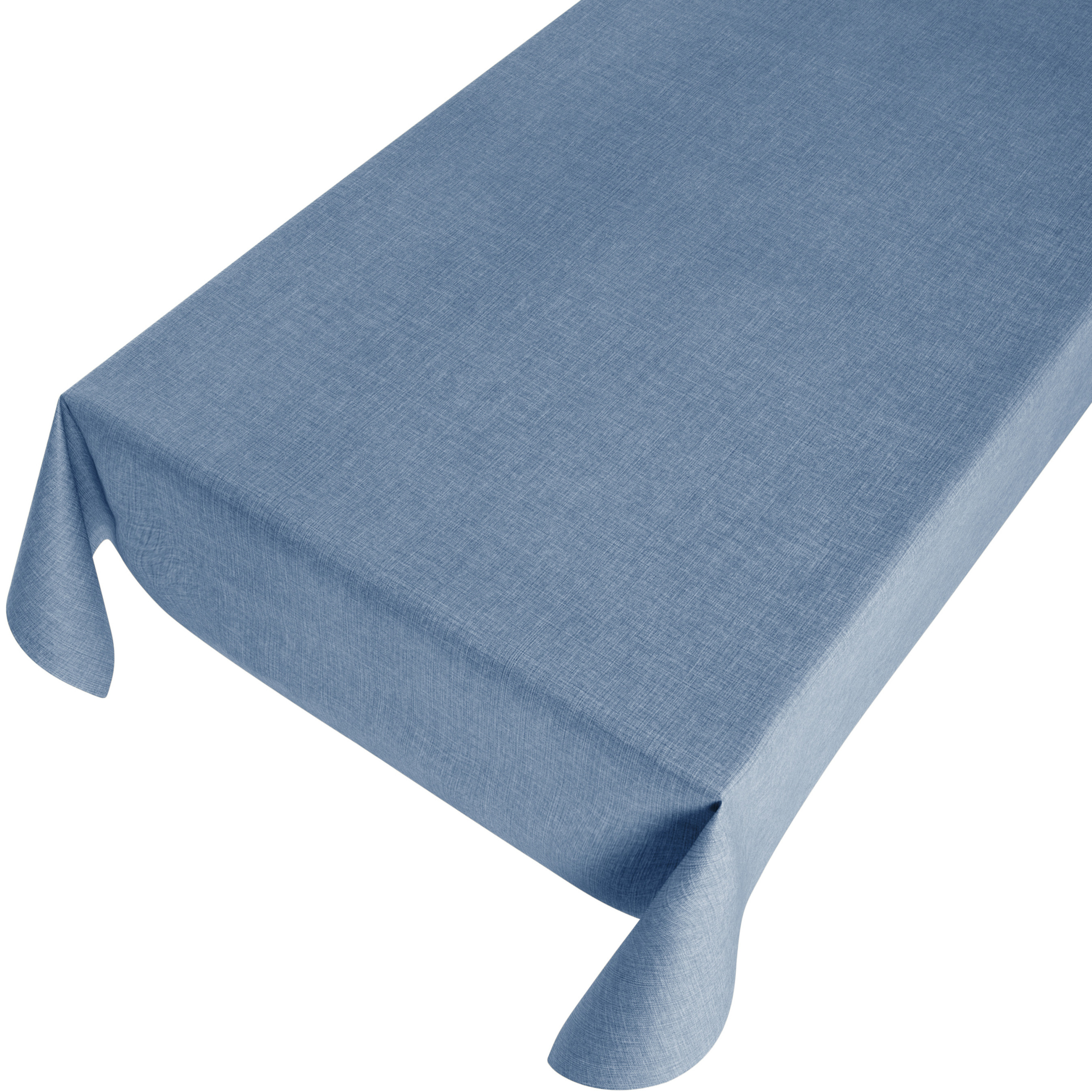Tafelzeil/tafelkleed linnen look blauw 140 x 175 cm -
