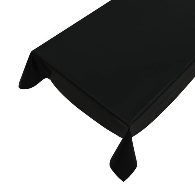 Tafelzeil/tafelkleed zwart 140 x 175 cm -