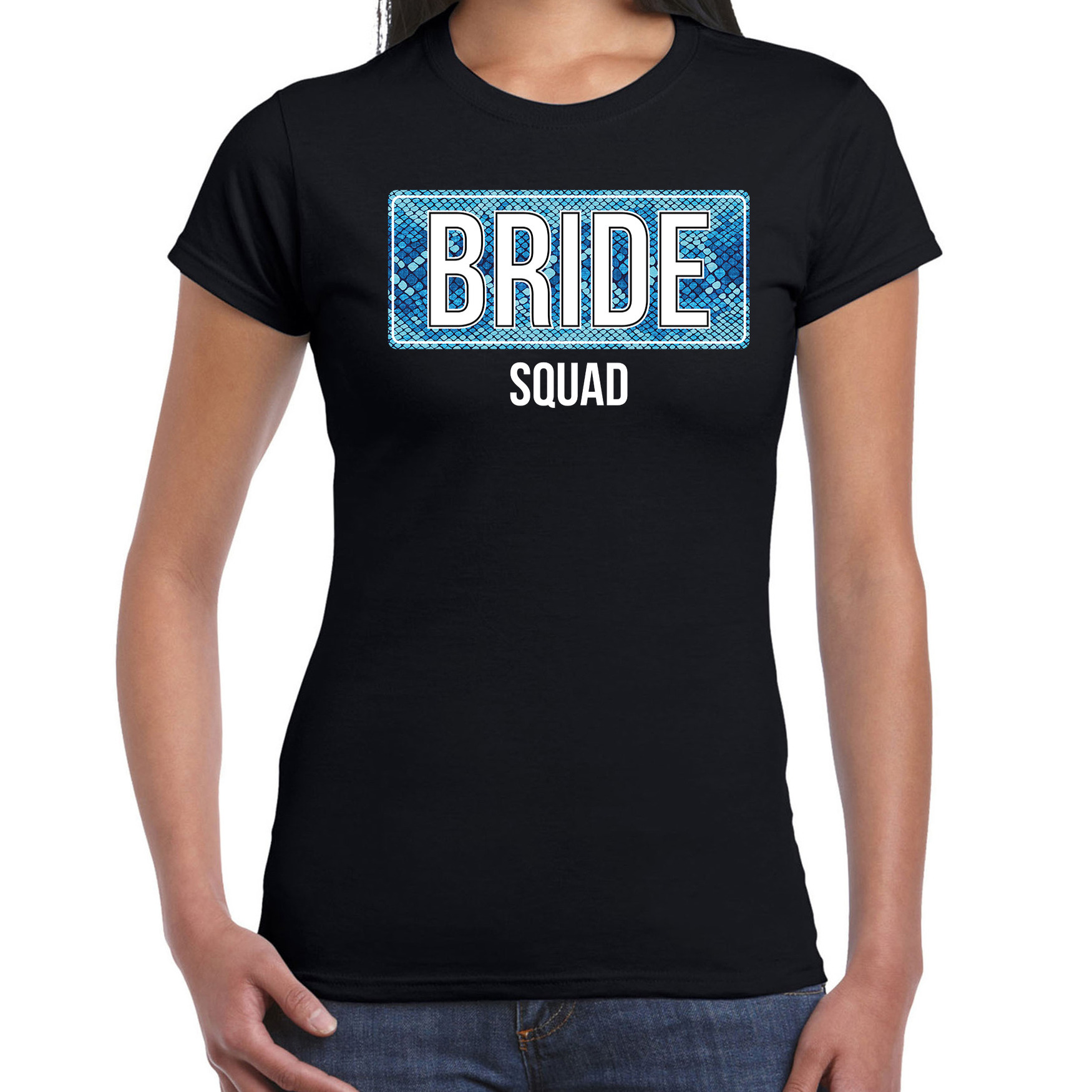 Bride squad t-shirt zwart voor dames S -