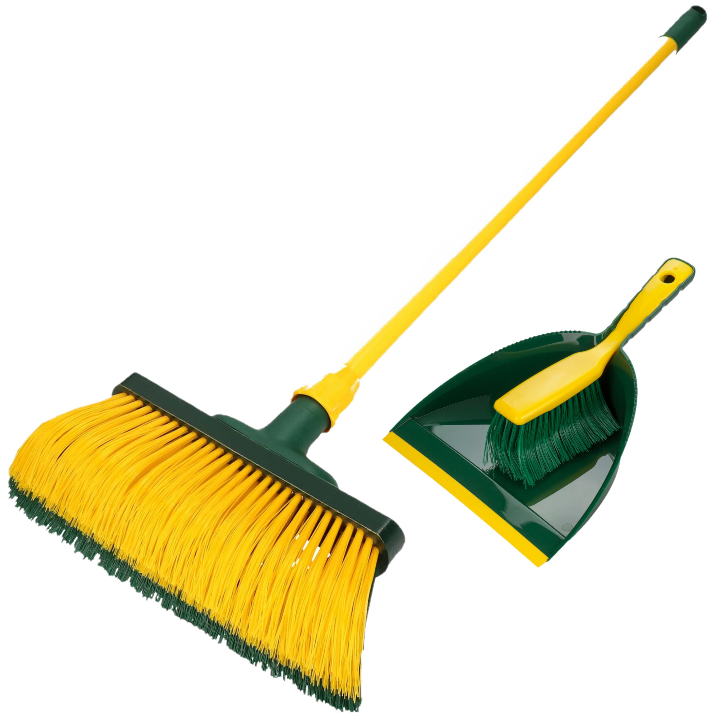 Tuin schoonmaak set klauwstoffer en blik en klauwbezem 140 cm -