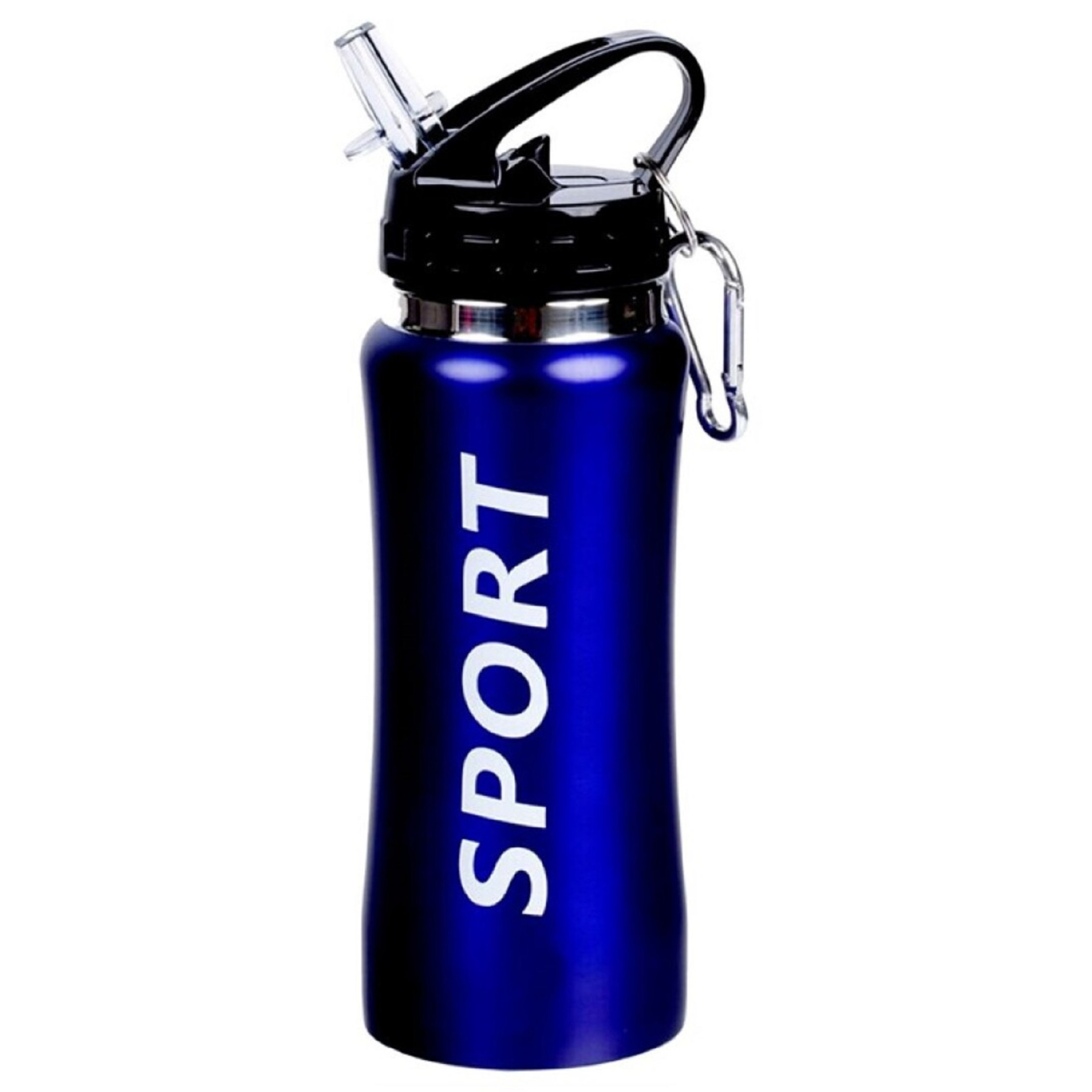 Sport Bidon drinkfles/waterfles Sport print blauw 420 Ml -