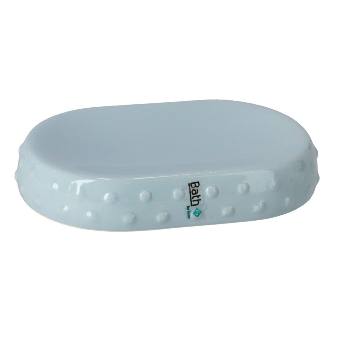 Zeephouder/zeepbakje blauw keramiek 15 cm -