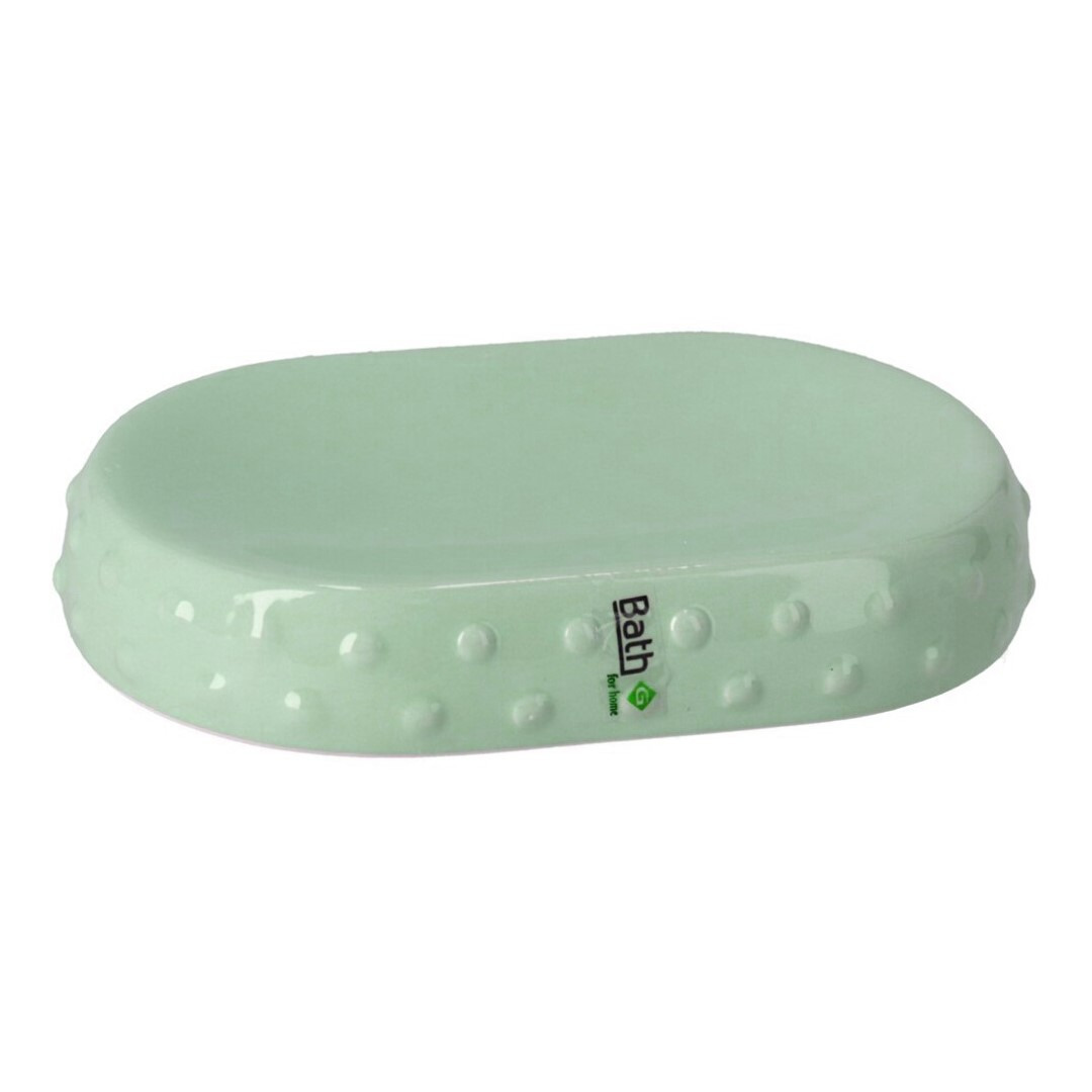 Zeephouder/zeepbakje groen keramiek 15 cm -