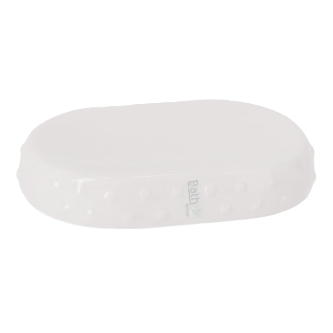 Zeephouder/zeepbakje wit keramiek 15 cm -