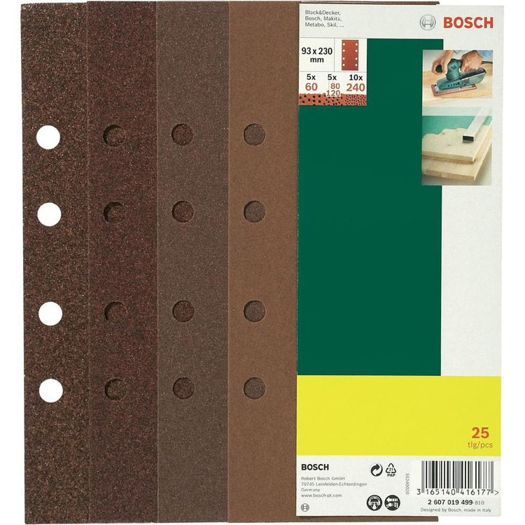 Bosch Schuurpapier-Set Vlak schuurpapier 25 delig