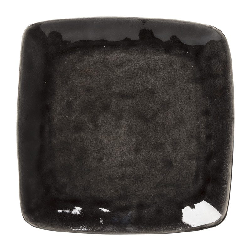 Vierkant bord Toscane - zwart - 25x25 cm
