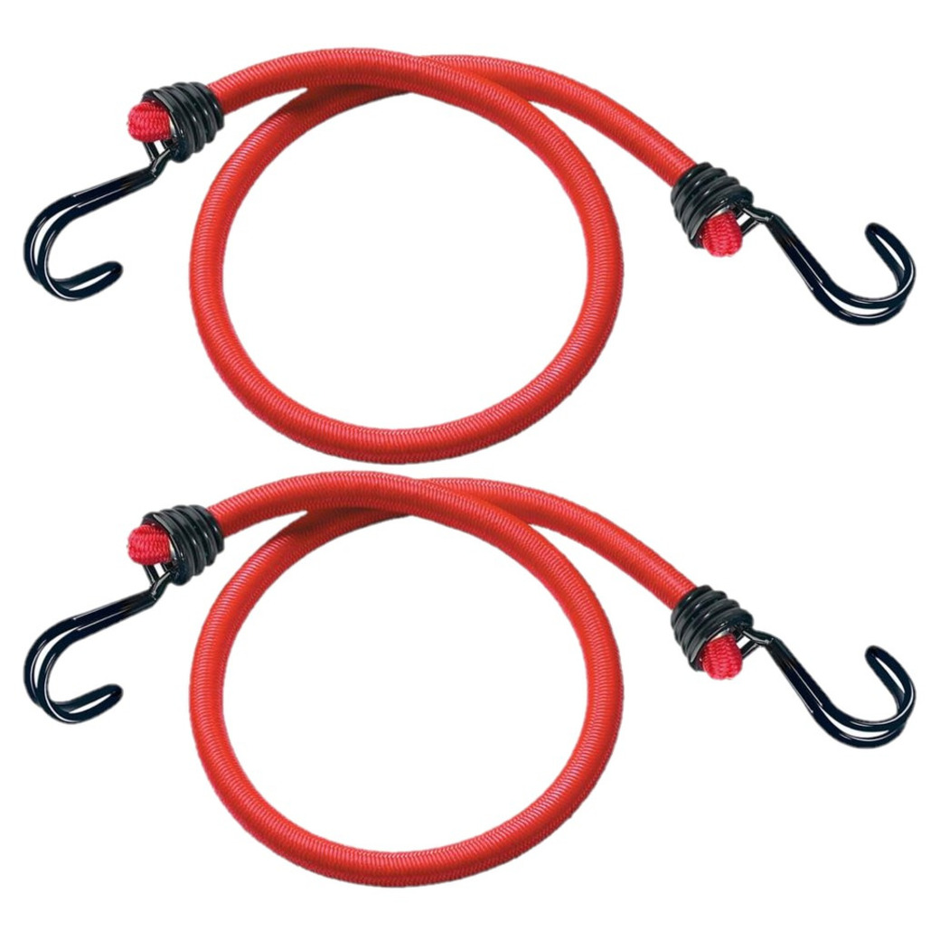 Set van 2x stuks bagagespin/snelbinders 60 cm rood -