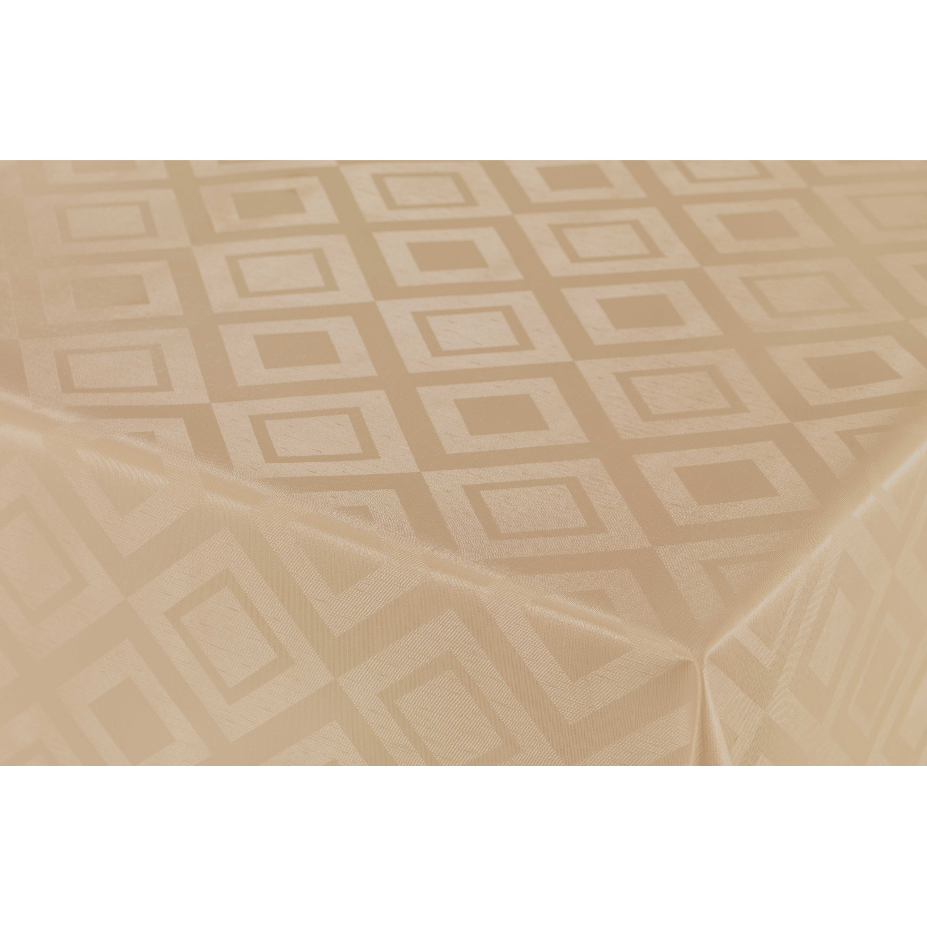 Tafelzeil/tafelkleed Damast gouden ruiten print 140 x 180 cm -