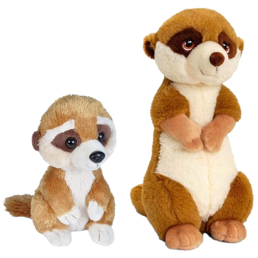 Stokstaartjes familie knuffels set van 2x stuks -