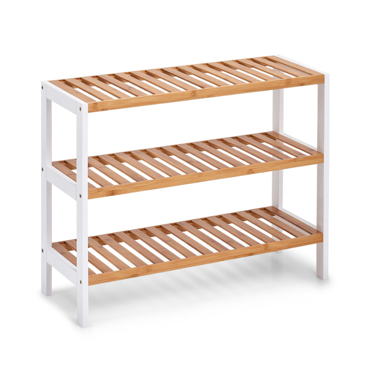 Bamboe houten schoenenrek/schoenenstandaard 3-laags - 70 x 26 x 54 cm - Schoenen opbergen -