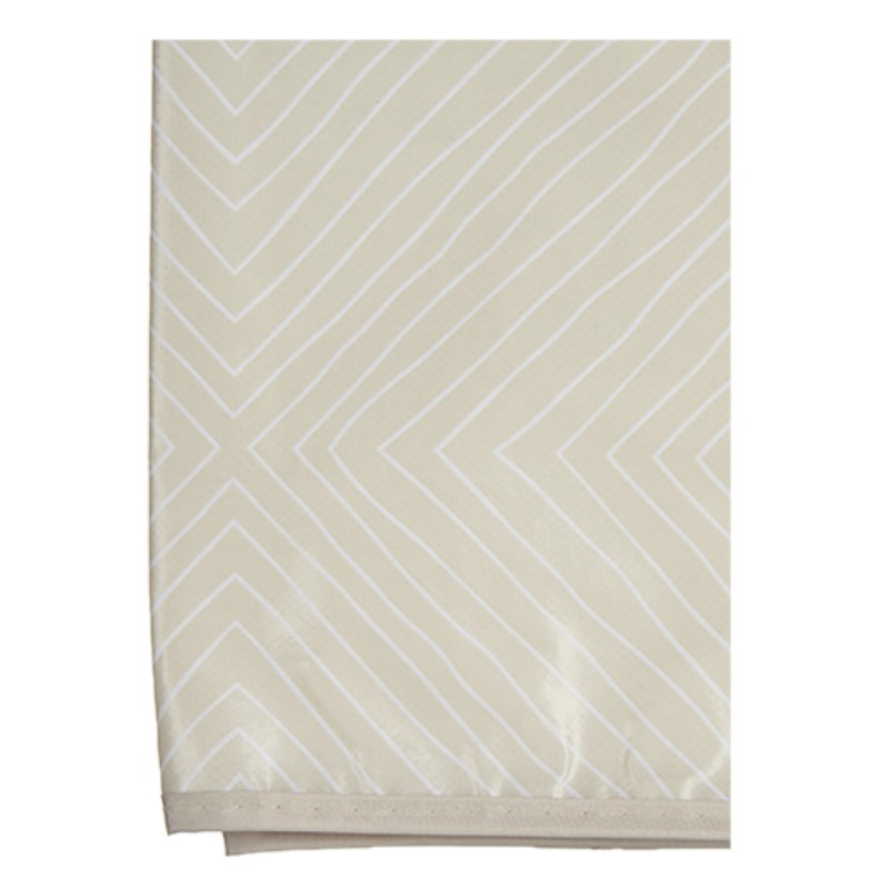 Tafelzeil/tafelkleed beige met grafisch motief 140 x 180 cm -