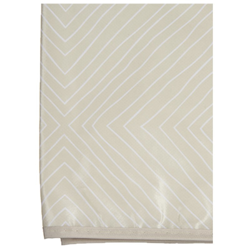 Tafelzeil/tafelkleed beige met grafisch motief 140 x 240 cm -