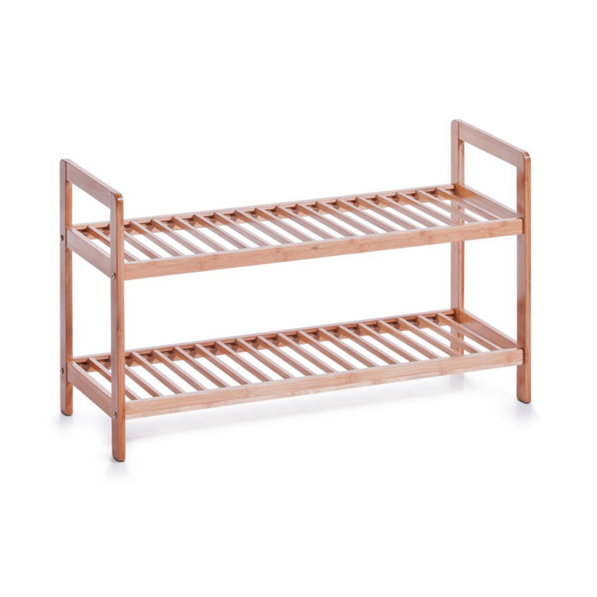Bamboe houten schoenenrek/schoenenstandaard 2-laags 70 x 26 x 40 cm -