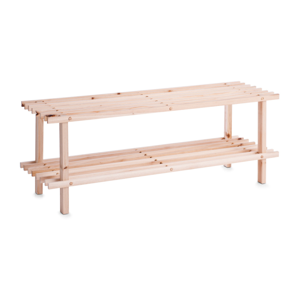 Zeller Schoenenrek - hout - 2-laags - 80 x 26 x 29 cm -