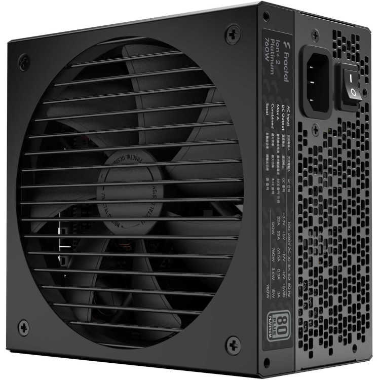 Fractal Design ION+ 2 Platinum 760W voeding 6x PCIe, Full Kabel-management