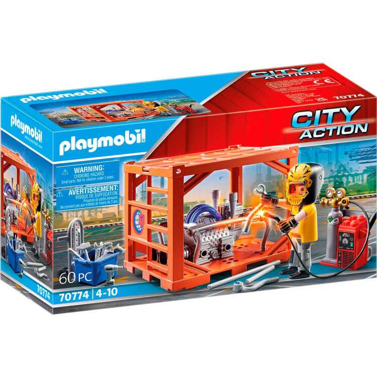 PLAYMOBIL City Action - Container productie constructiespeelgoed 70774