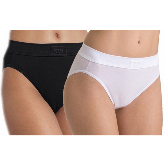 Set van 3x stuks zwarte double comfort Tai Sloggi dames slip, maat: 46 46 -