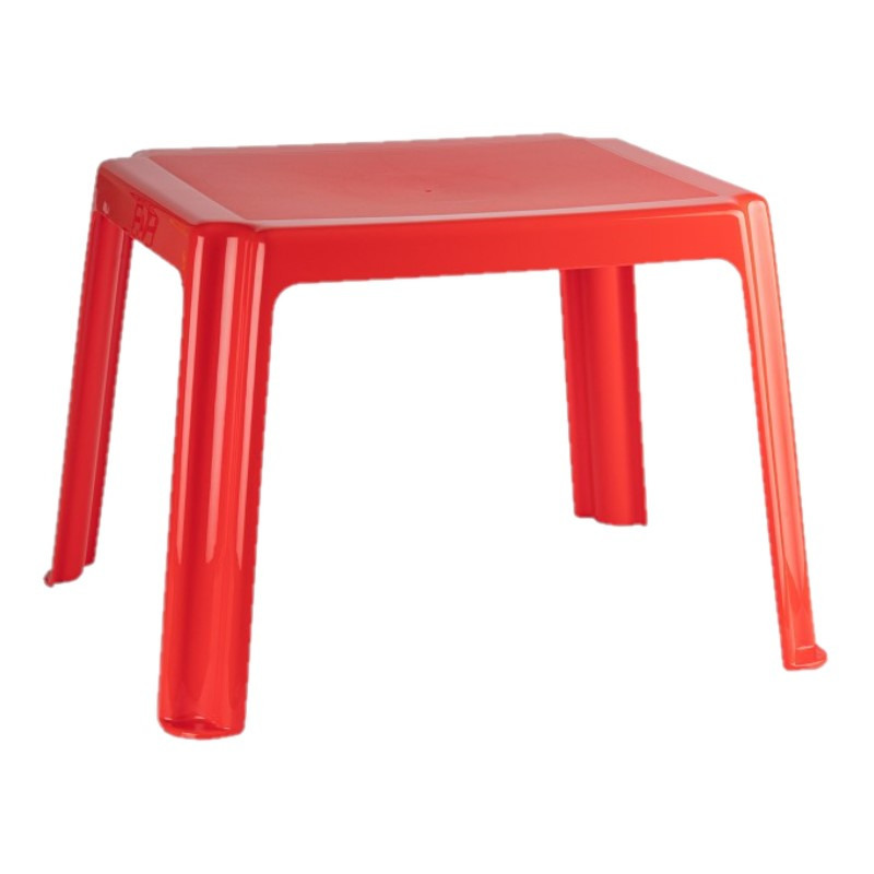 Kunststof kindertafel rood 55 x 66 x 43 cm -