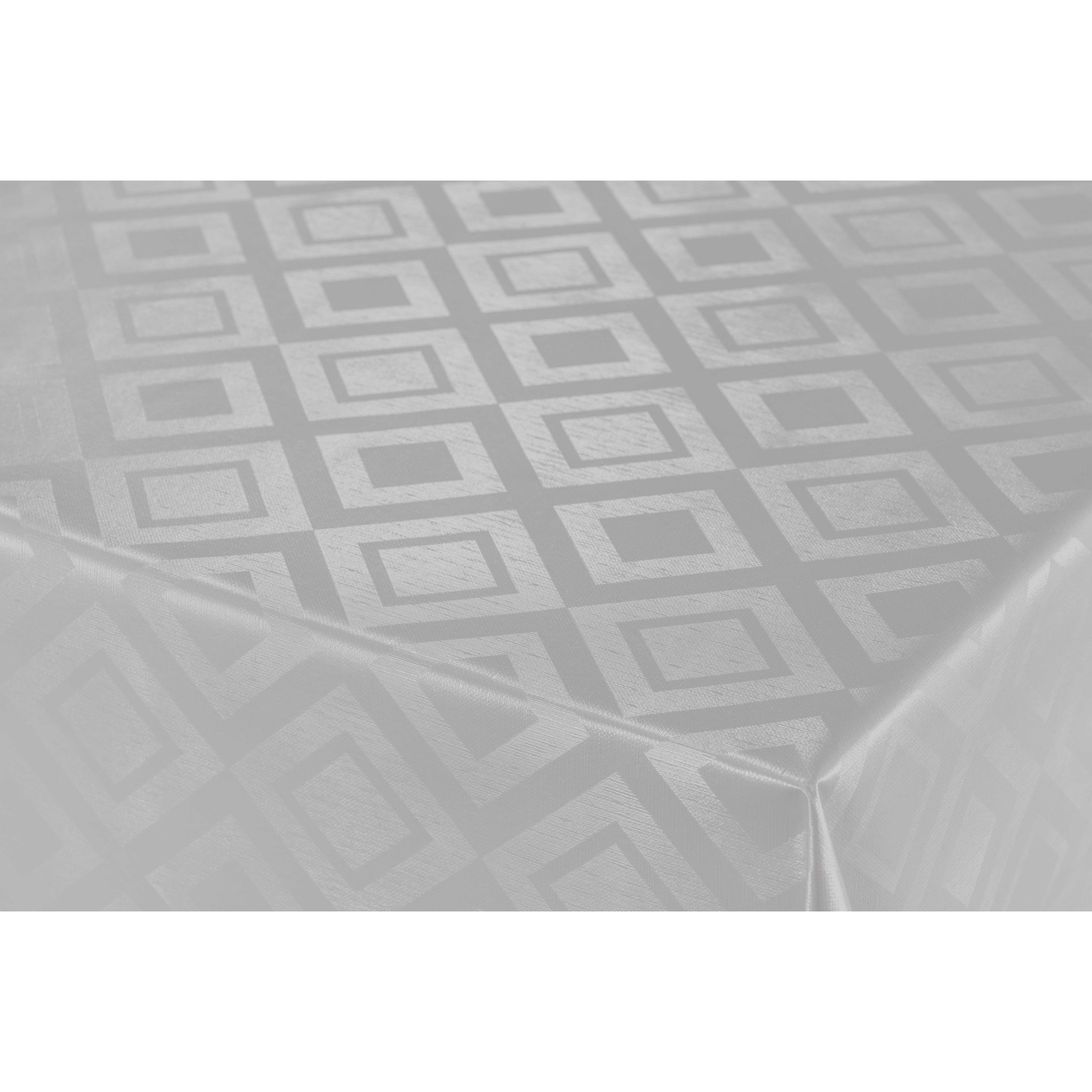Tafelzeil/tafelkleed Damast taupe ruiten print 140 x 300 cm -