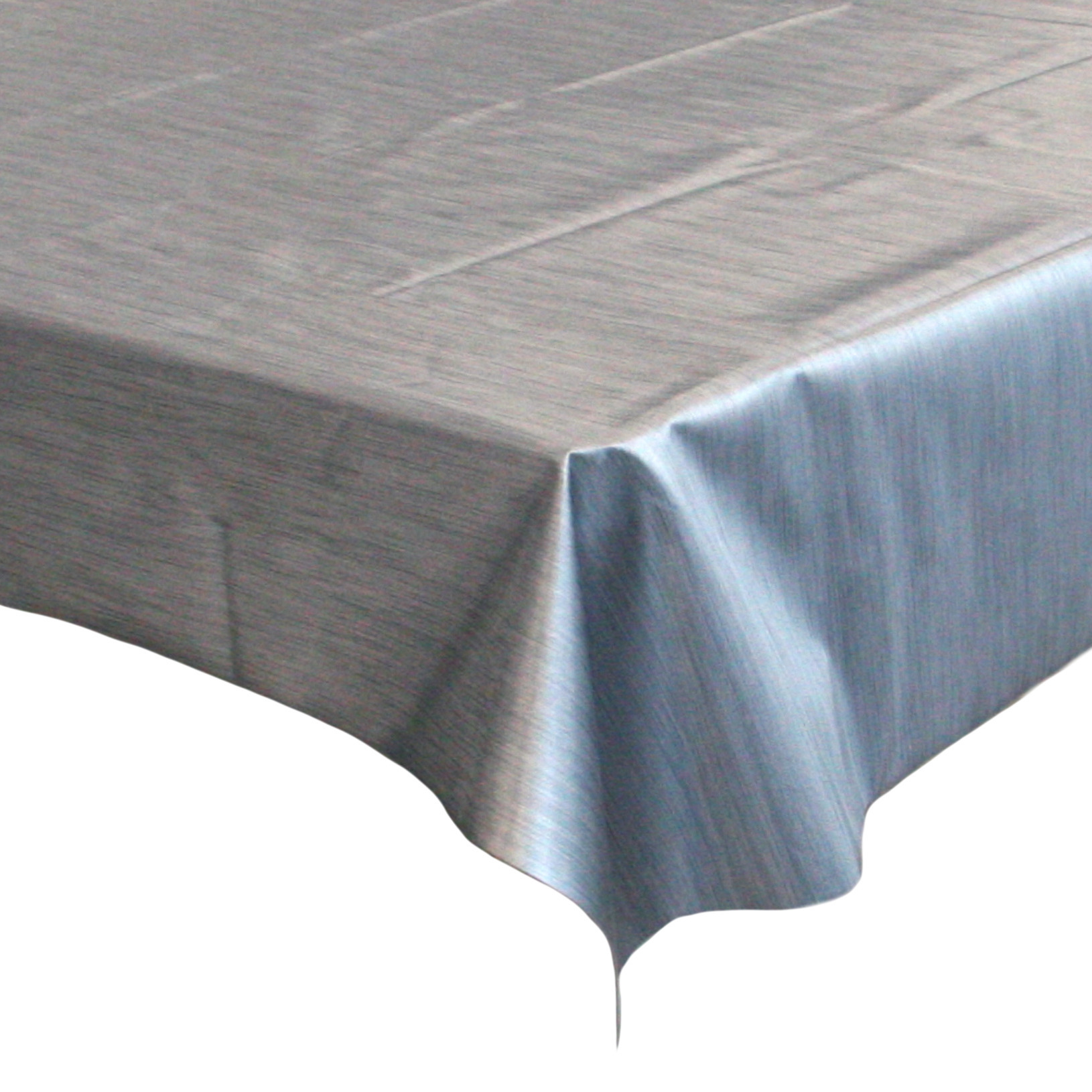 Bellatio Design Tafelkleed - zilver - metallic look - 140 x 250 cm -